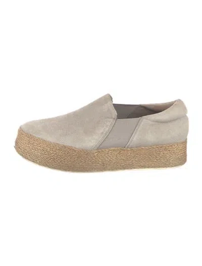 Pre-owned Vince Suede Mules In Grey
