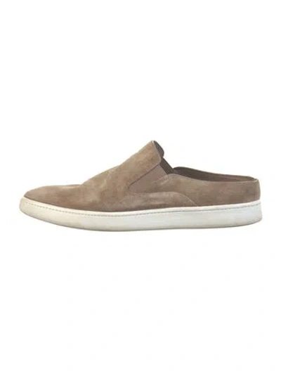 Pre-owned Vince Suede Mules In Neutral