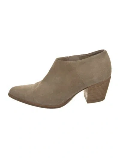 Pre-owned Vince Suede Mules In Neutral
