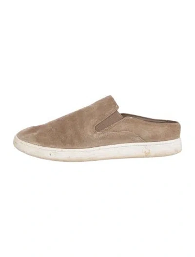 Pre-owned Vince Suede Mules In Neutral