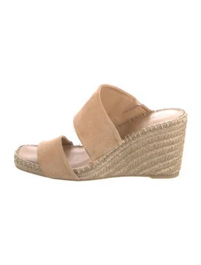 Pre-owned Vince Suede Mules In Neutral