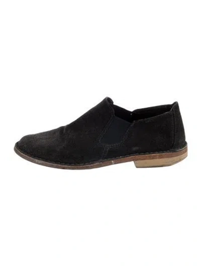 Pre-owned Vince Suede Oxfords In Blue