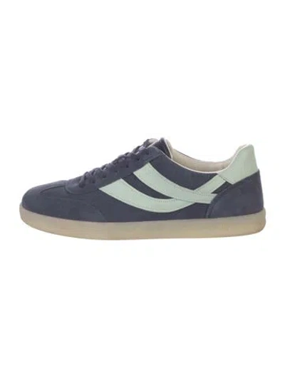 Pre-owned Vince Suede Printed Sneakers In Blue