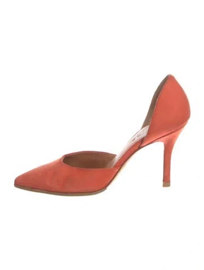 Pre-owned Vince Suede Pumps In Orange