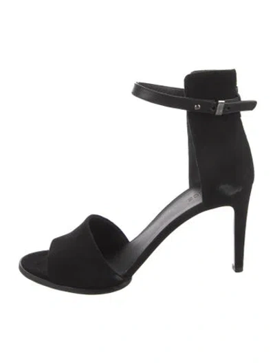 Pre-owned Vince Suede Sandals In Black