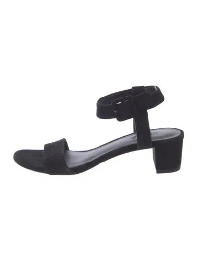 Pre-owned Vince Suede Sandals In Black