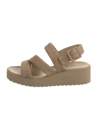 Pre-owned Vince Suede Sandals In Neutral