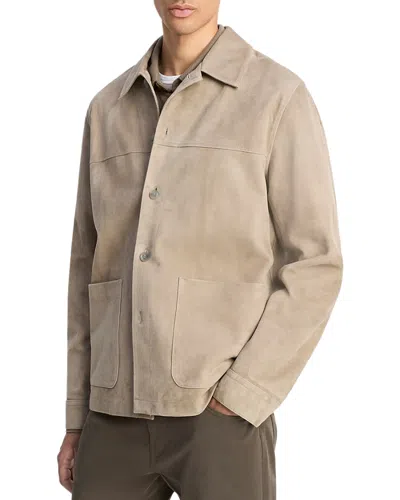 Vince Suede Shirt Jacket In Multi