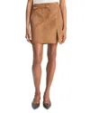 Vince Belted Suede Miniskirt