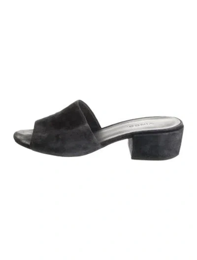 Pre-owned Vince Suede Slides In Blue