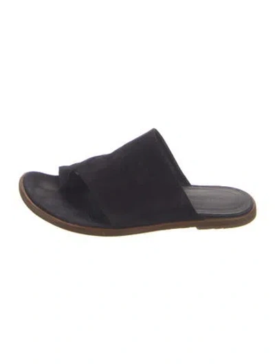 Pre-owned Vince Suede Slides In Blue