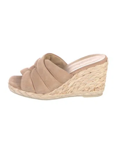 Pre-owned Vince Suede Slides In Neutrals