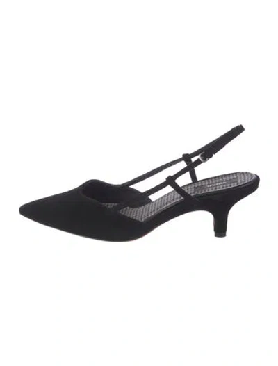 Pre-owned Vince Suede Slingback Pumps In Black