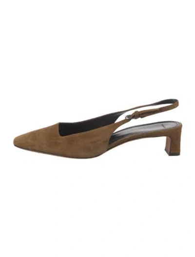 Pre-owned Vince Suede Slingback Pumps In Neutrals