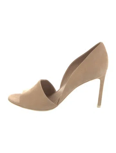 Pre-owned Vince Suede Slingback Sandals In Neutral