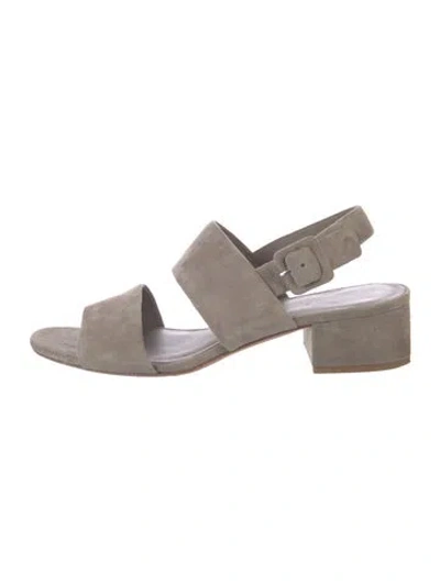 Pre-owned Vince Suede Slingback Sandals In Neutral