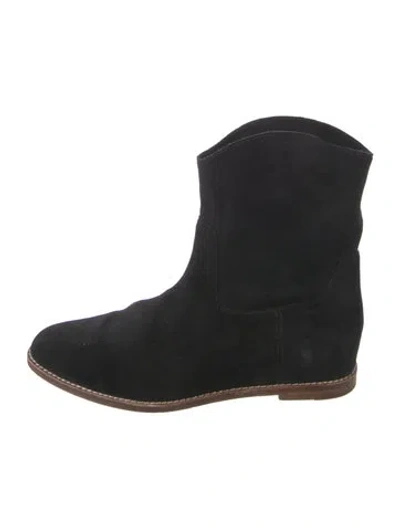 Pre-owned Vince Suede Slouch Boots In Black