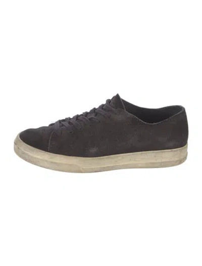 Pre-owned Vince Suede Sneakers In Black