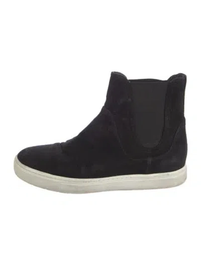 Pre-owned Vince Suede Sneakers In Black