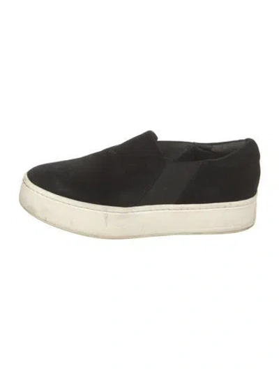 Pre-owned Vince Suede Sneakers In Black