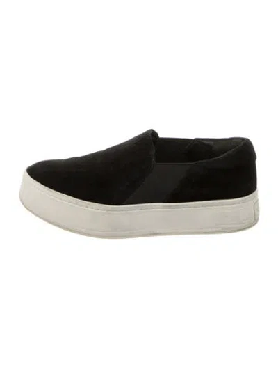 Pre-owned Vince Suede Sneakers In Black