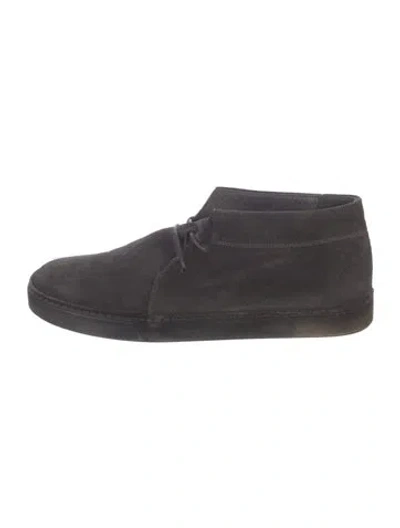 Pre-owned Vince Suede Sneakers In Black