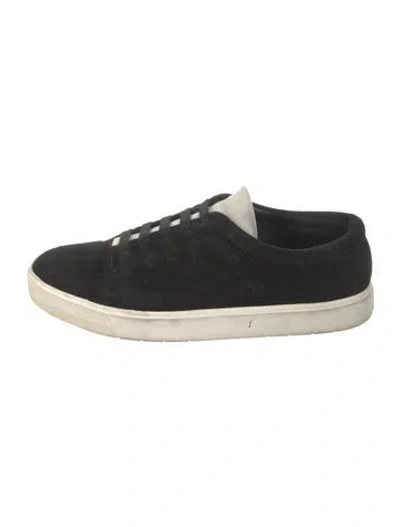 Pre-owned Vince Suede Sneakers In Black