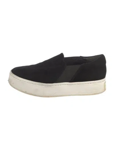 Pre-owned Vince Suede Sneakers In Black