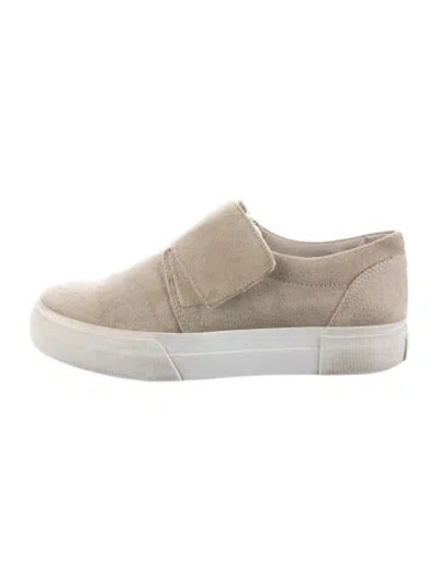 Pre-owned Vince Suede Sneakers In White
