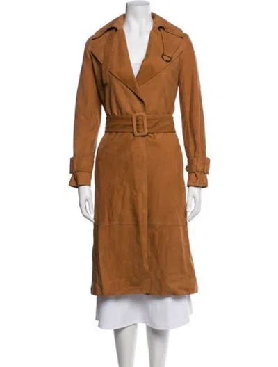 Pre-owned Vince Suede Trench Coat W/ Tags In Brown