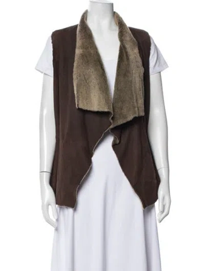 Pre-owned Vince Suede Vest In Brown
