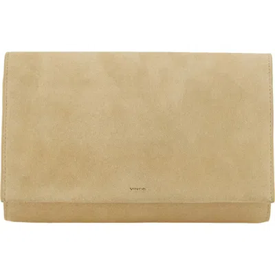 Vince Suede Wallet On A Strap In Brown