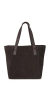 Vince Westmore Xl Suede Tote In Brown