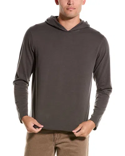 Vince Sueded Hoodie In Gray