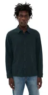Vince Sueded Jersey Button Down Country Racer In Green
