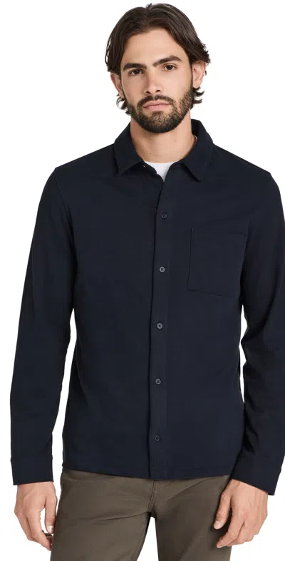 Vince Sueded Jersey Button Down Shirt Coastal