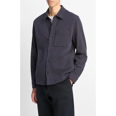 VINCE VINCE SUEDED JERSEY SHIRT JACKET