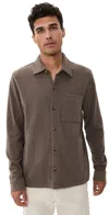 Vince Sueded Jersey Shirt Jacket Dome In Animal Print