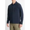 Vince Sueded Knit Button-up Shirt In Coastal