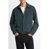 Vince Sueded Knit Button-up Shirt In Green