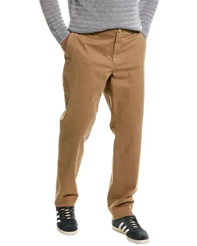Vince Sueded Twill Garment-dye Pant In Brown