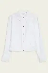 Vince Summer Shirt Jacket In Optic White