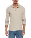 Vince Sunfaded Thermal Polo Sweater In Neutral