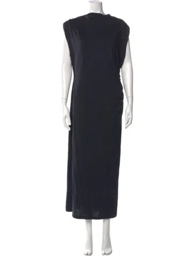 Pre-owned Vince Supima Cotton Long Dress In Black