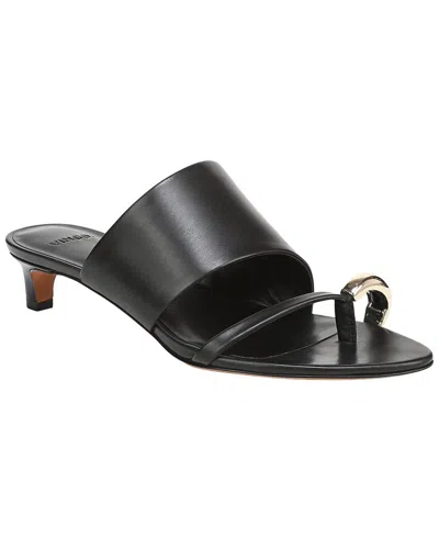 Vince Suzie Leather Slide In Black