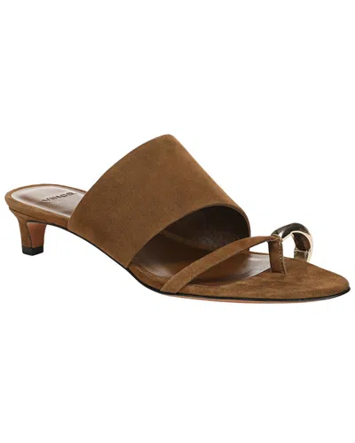 Vince Suzie Leather Slide In Brown