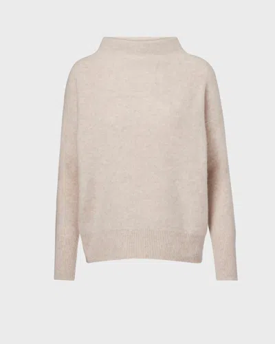 Vince Tröja Boiled Funnel Pullover Cashmere Beige In Neutral