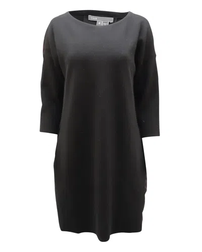 Vince Sweater Dress In Black Wool