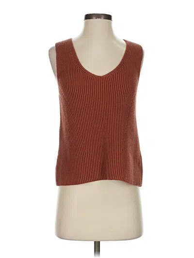Pre-owned Vince Sweater Vest In Brown