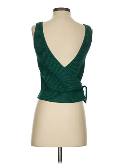 Pre-owned Vince Sweater Vest In Green